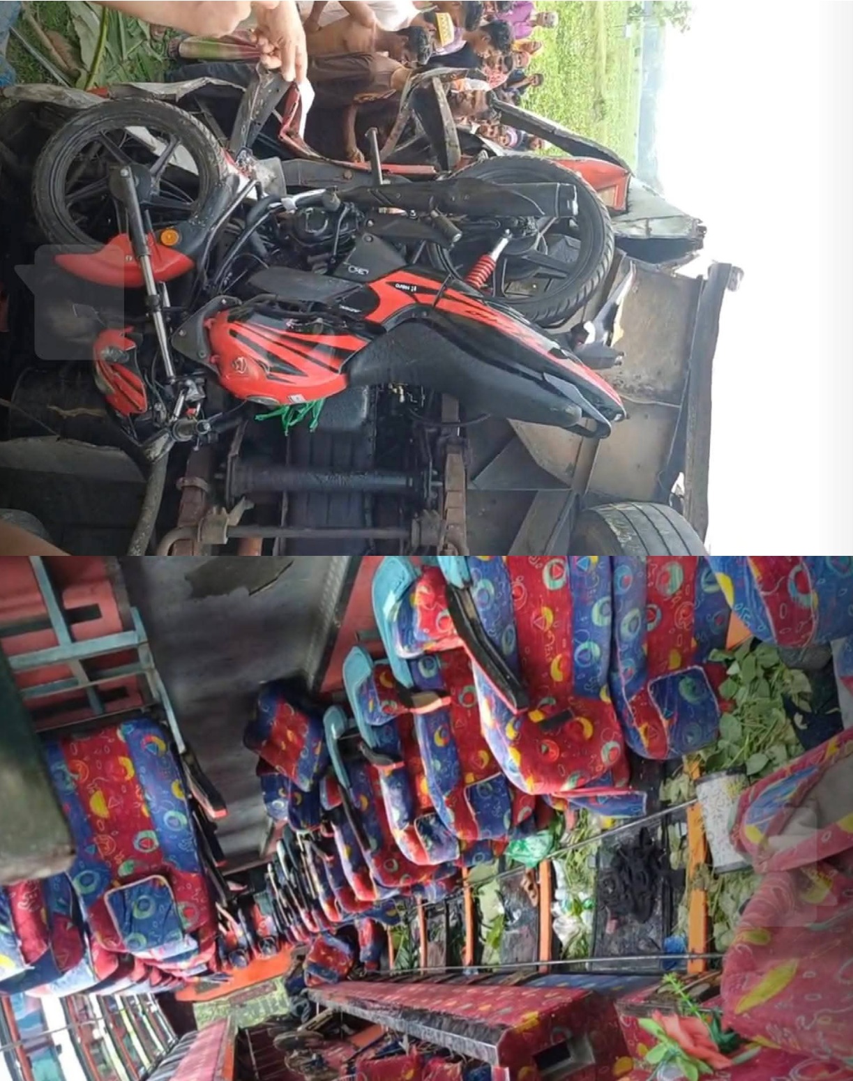 বাকেরগঞ্জে তিন পরিবহনের মর্মান্তিক সংঘর্ষ, নিহত ১, আহত ১৯ জন