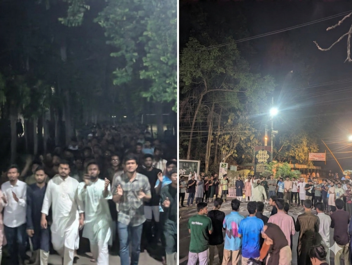 চট্টগ্রাম সরকারি সিটি কলেজে হামলার প্রতিবাদে চবি ছাএ শিবিরের: বিক্ষোভ মিছিল