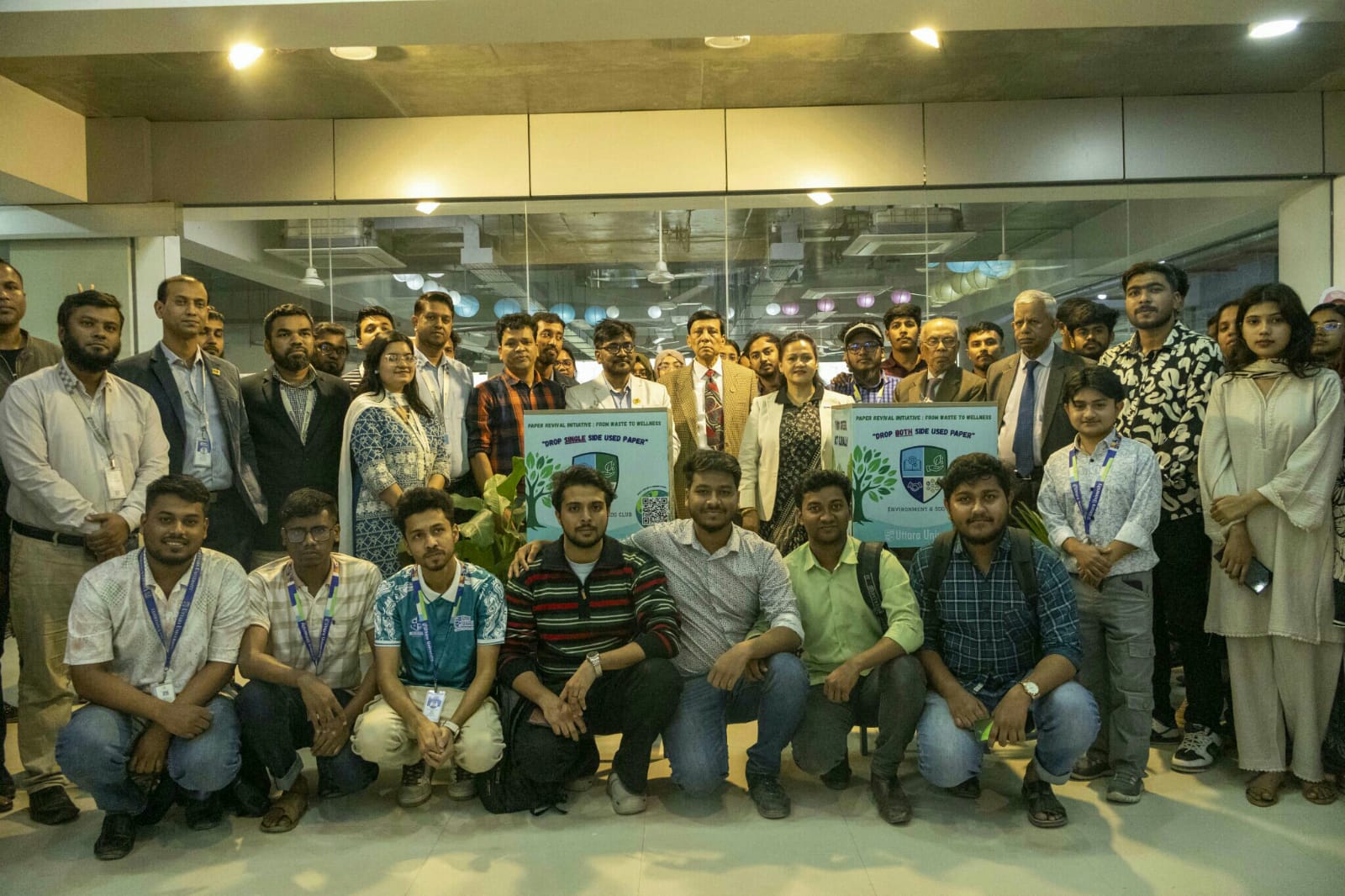 উত্তরা ইউনিভার্সিটিতে পেপার রিসাইক্লিং বক্স স্থাপন, ‘বর্জ্য থেকে সুস্থতা’ অভিযান শুরু