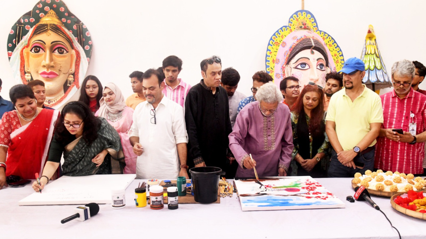 চারুকলায় নববর্ষ ১৪৩৩-এর ডামাডোল; মঙ্গল শোভাযাত্রার প্রস্তুতি শুরু